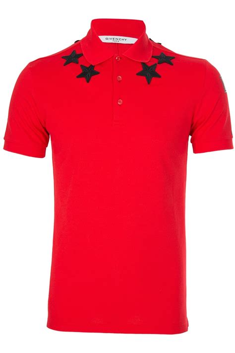 givenchy red star polo|givenchy polo shirts.